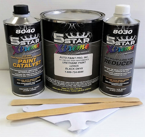 Black Onyx Lexus Single Stage 5  Star Urethane Auto restoration car paint supplies