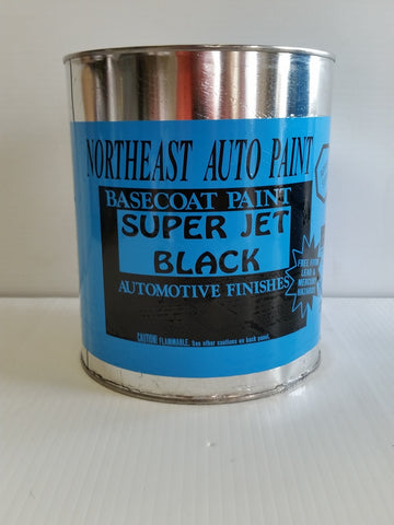 Gloss Jet Black Acrylic Enamel Single Stage Car Auto Paint Quart Kit - Restoration Shop
